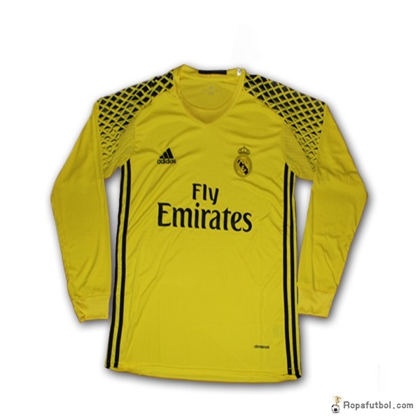 Camiseta Real Madrid Replica Segunda Ropa ML Portero 2016/17 Amarillo